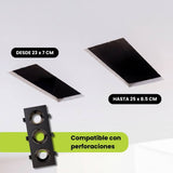 Perforación rectangular de 23 × 7 a 25 × 8.5 cm compatible con el spot LEA Black