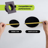 Perforación circular de 7 a 8.5 cm en techo compatible con spot empotrable LEA Black