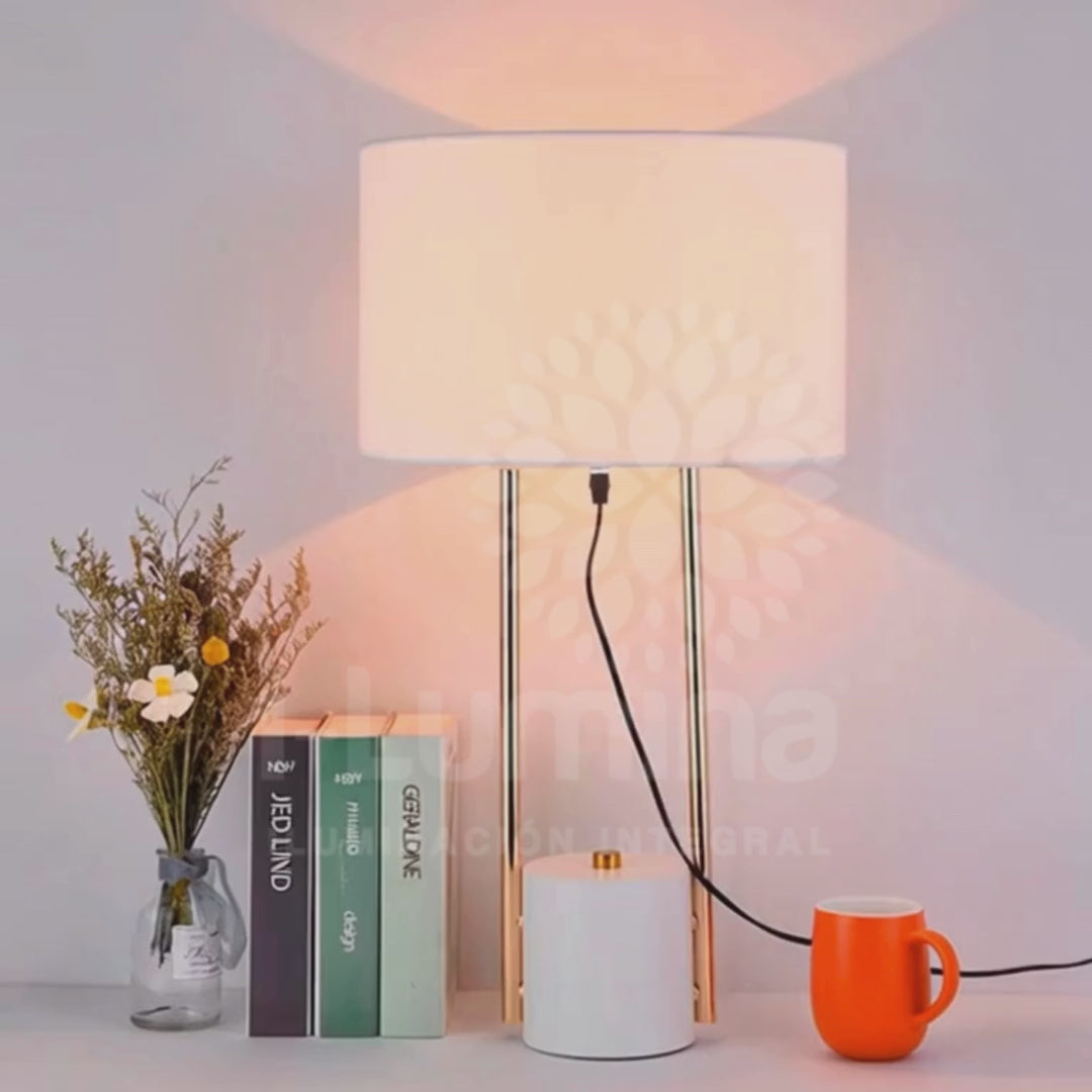 LÁMPARA DE MESA ZIGMA GOLD LED - SIN FOCO