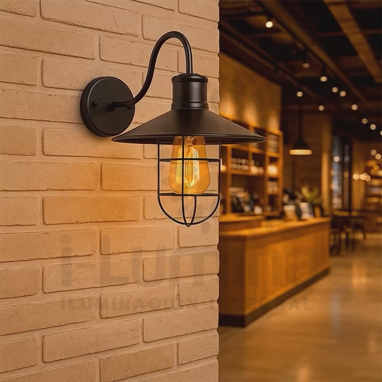 LÁMPARA DE PARED INTERIOR MILANO BLACK LED