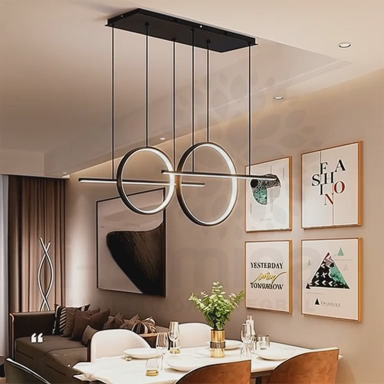 LÁMPARA COLGANTE NEMESIS BLACK LED + CONTROL REMOTO