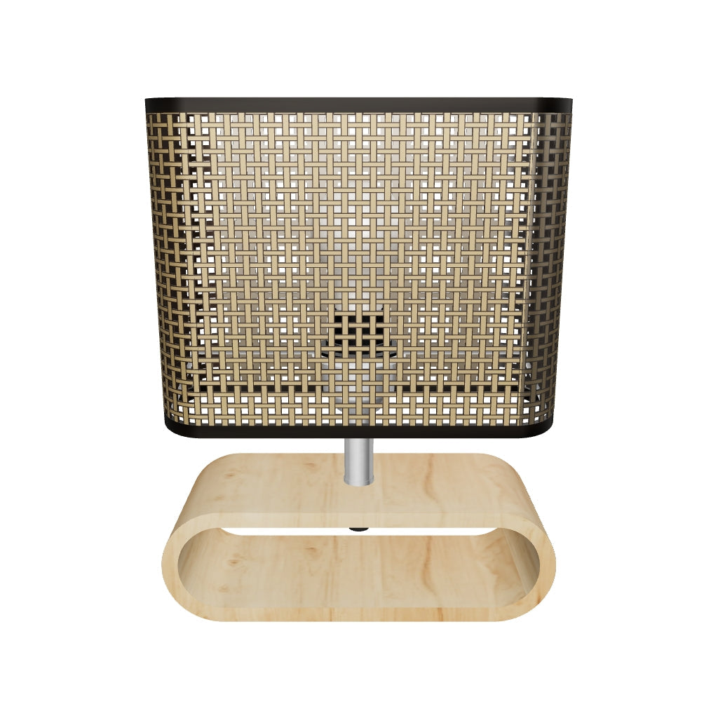 LÁMPARA DE MESA DE MADERA GEA - SIN FOCO