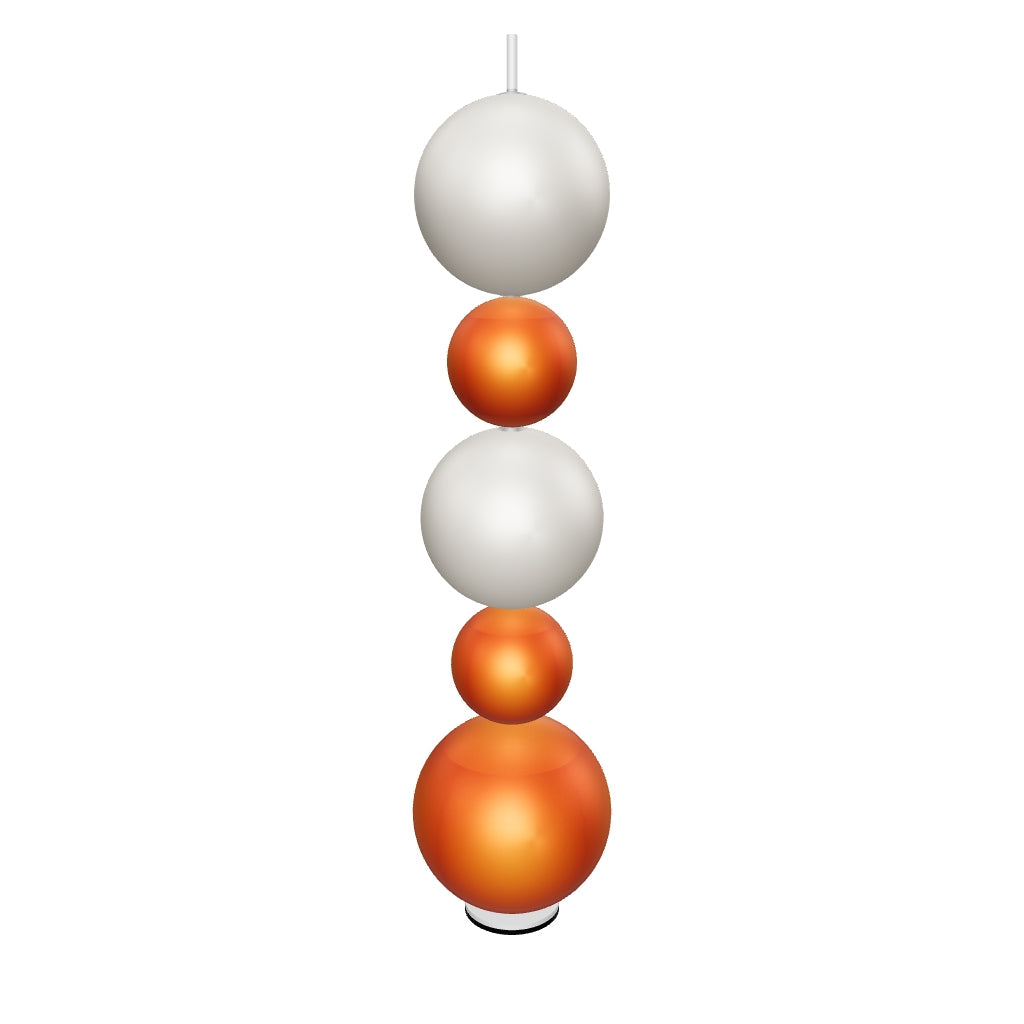 LÁMPARA DE PIE LED PERLA ORANGE AND WHITE