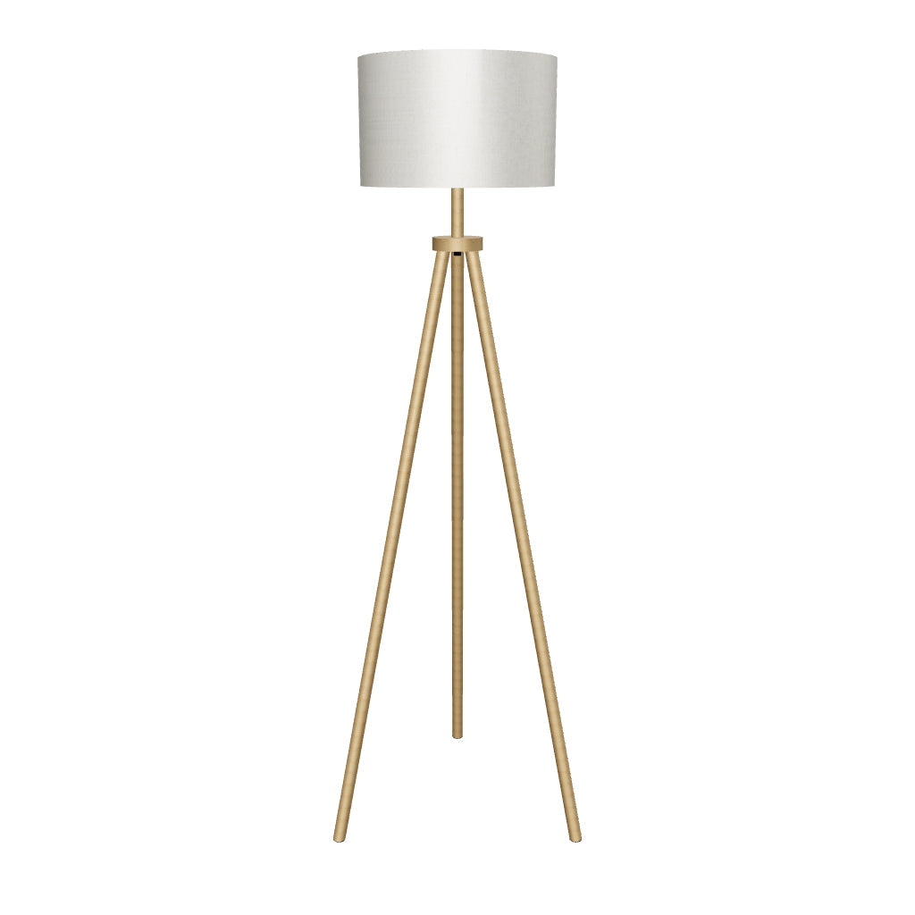 LÁMPARA DE PIE TRÍPODE OSLO NORDIC WOOD NATURAL - SIN FOCO