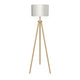 LÁMPARA DE PIE TRÍPODE OSLO NORDIC WOOD NATURAL - SIN FOCO