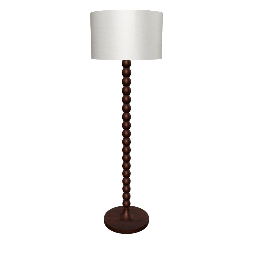 LÁMPARA DE PIE WOOD BUBBLES BOHO NOGAL - SIN FOCO