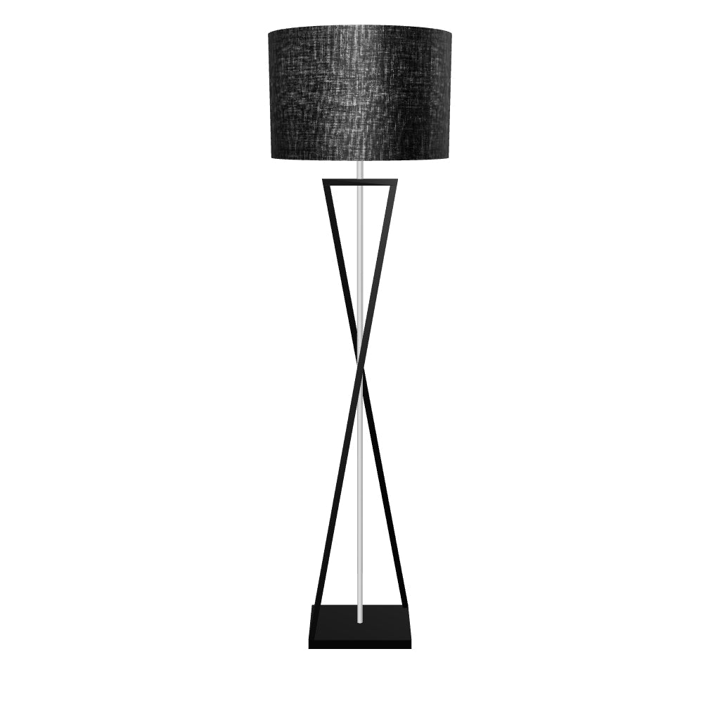 LÁMPARA DE PIE OHAIO CROSSLINE BLACK - SIN FOCO