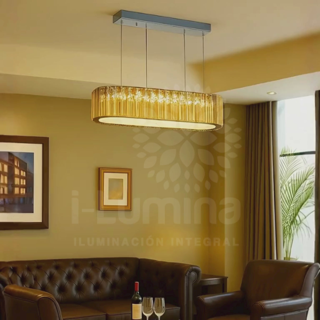 LÁMPARA COLGANTE LED KRYSTAL NAZLI + CONTROL REMOTO