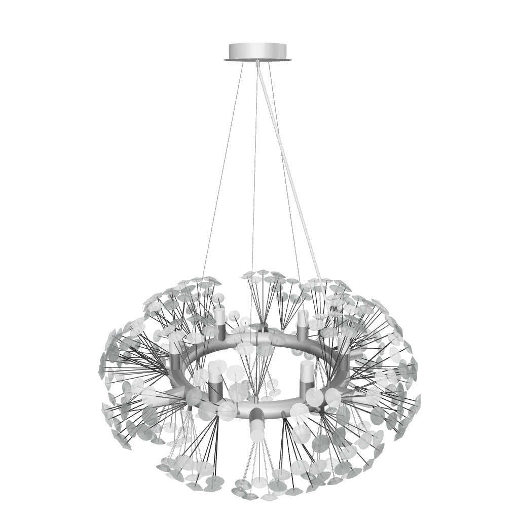 LÁMPARA COLGANTE CATALONIA CRISTAL LUX SILVER LED