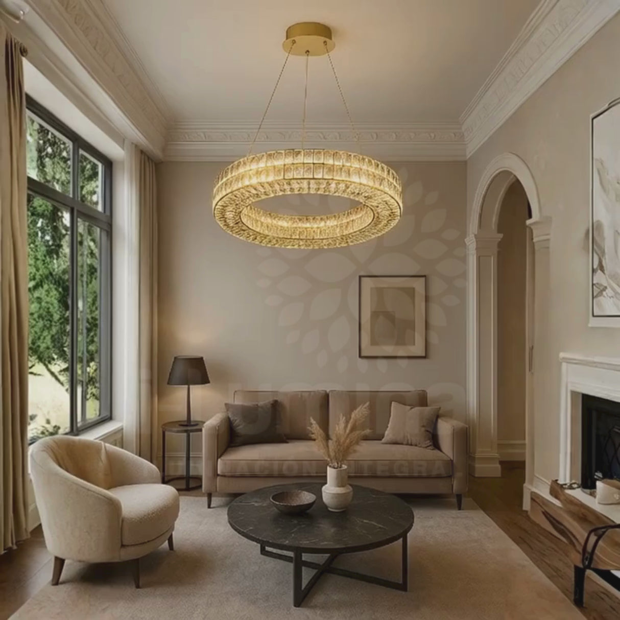 LÁMPARA COLGANTE LED MELIS CRYSTAL + CONTROL REMOTO