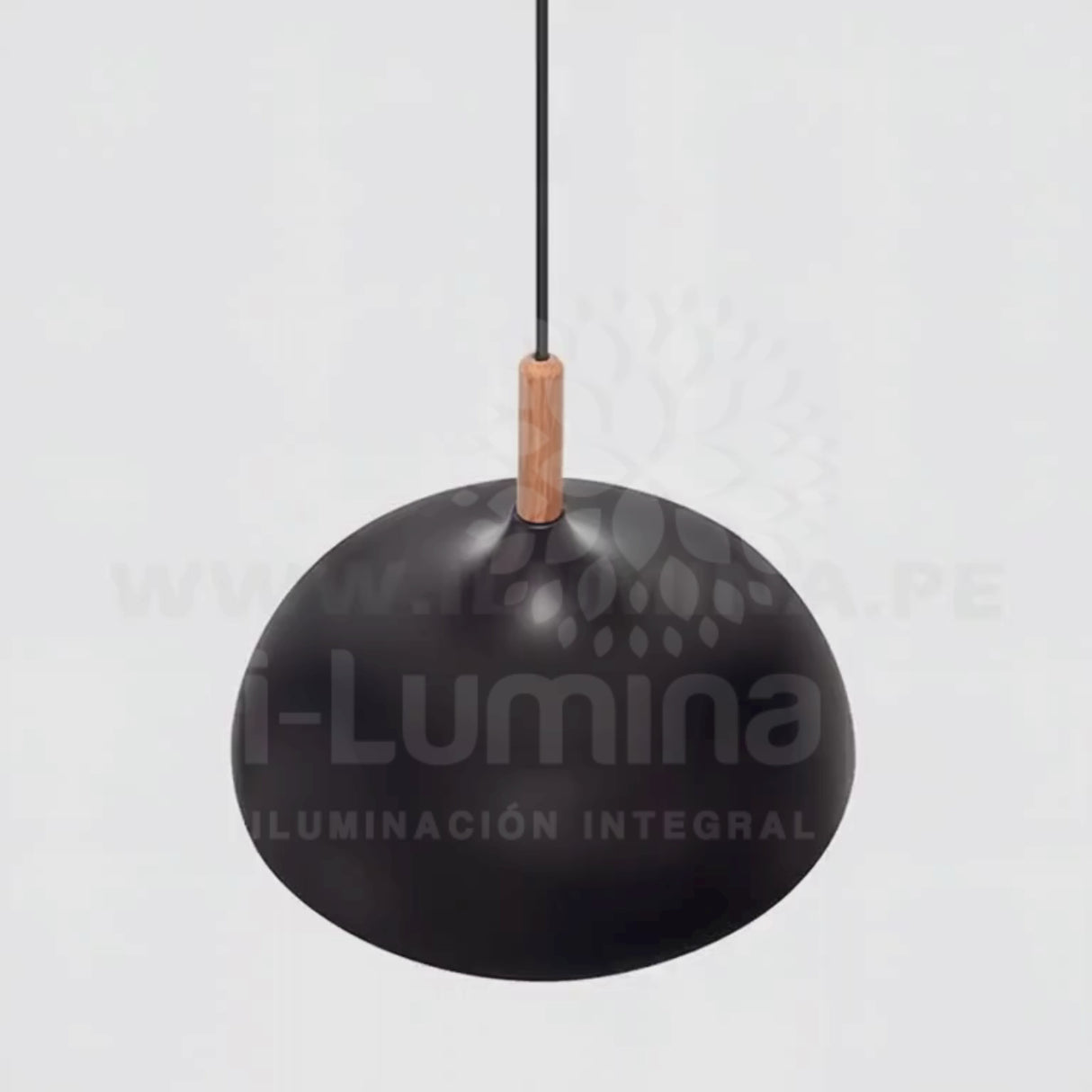 LÁMPARA COLGANTE DE ALUMINIO CELESTINA BLACK + FOCO LED ESFERA G95 12W LUZ CÁLIDA