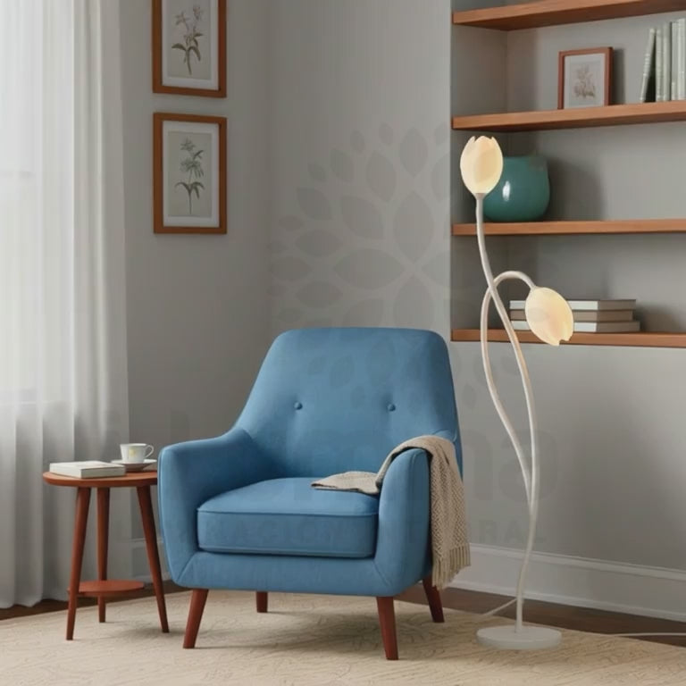 LÁMPARA DE PIE TULIPÁN NÓRDICA WHITE - SIN FOCOS