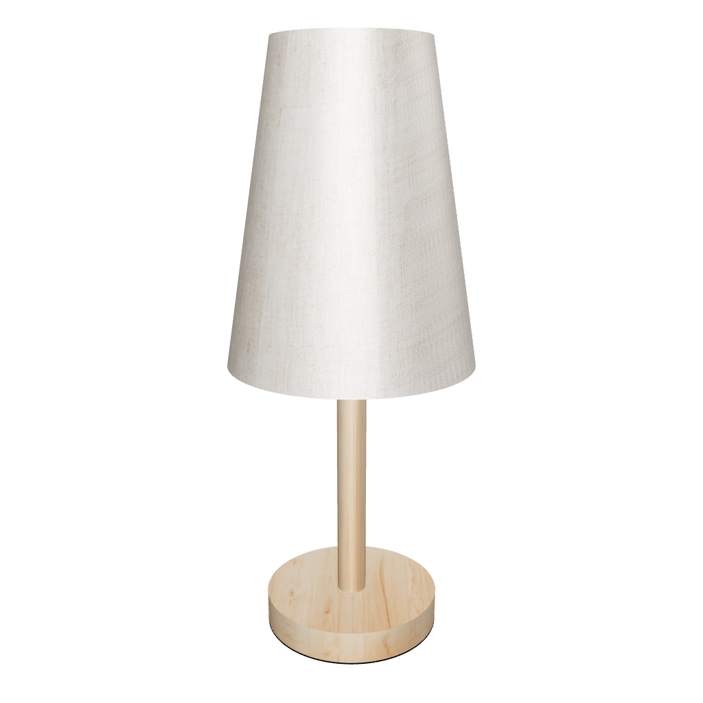 LÁMPARA DE MESA DE MADERA XIMENA WHITE AND WOOD - SIN FOCO