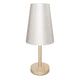 LÁMPARA DE MESA DE MADERA XIMENA WHITE AND WOOD - SIN FOCO