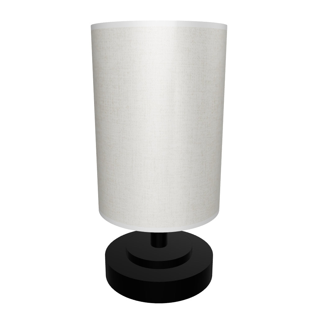 LÁMPARA DE MESA LINEAL MAHIA BLACK + FOCO LED TRANSPARENTE A60 4W LUZ CÁLIDA