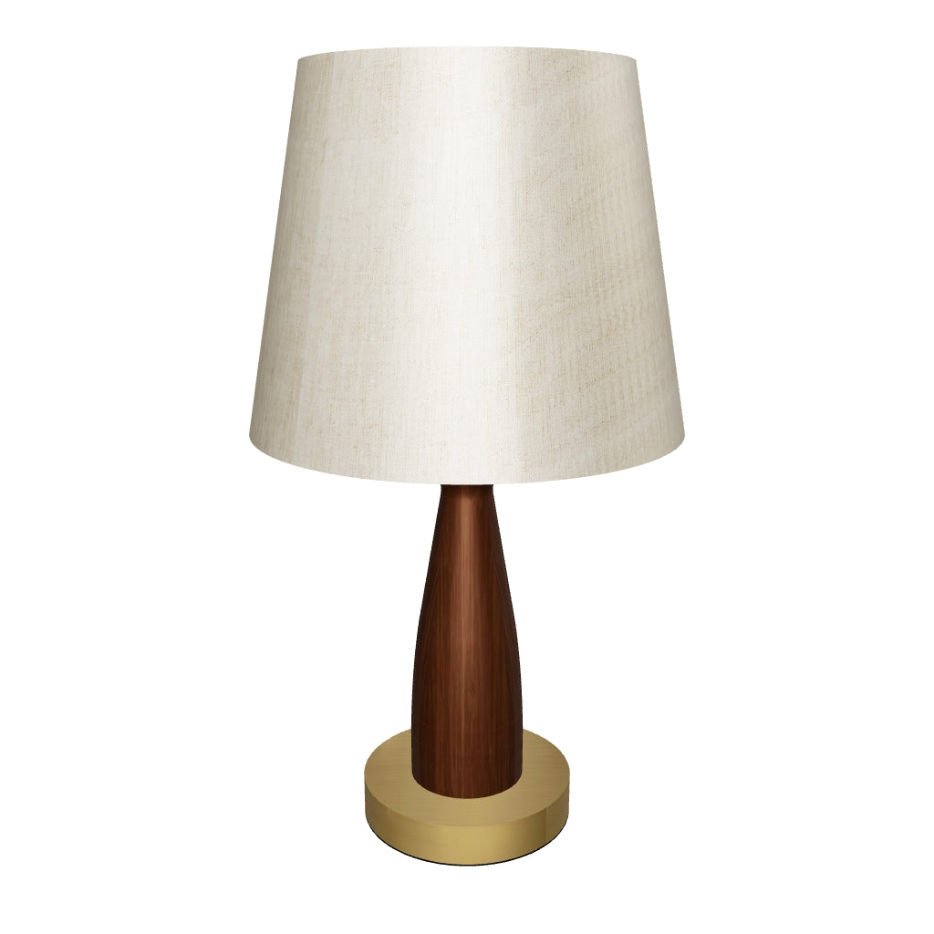 LÁMPARA DE MESA DE MADERA VENUS + FOCO LED 12W LUZ CÁLIDA