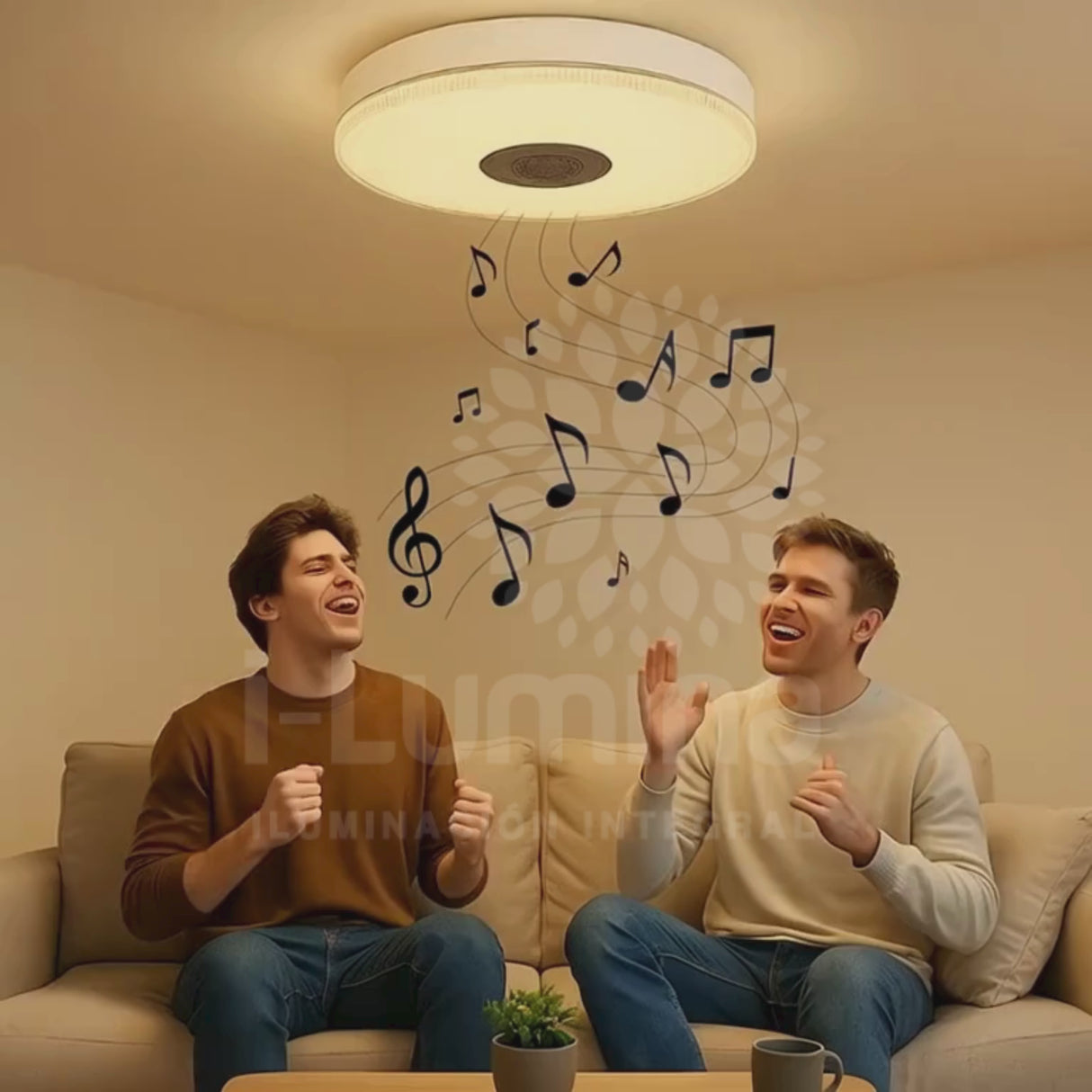 PLAFÓN LED 36W PATRICIA WHITE PARLANTE BLUETOOTH + CONTROL REMOTO