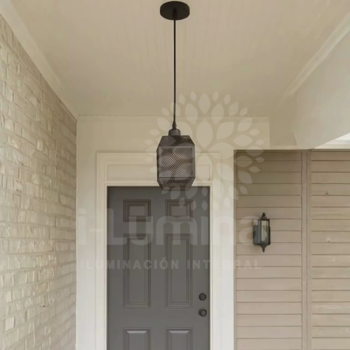 LÁMPARA COLGANTE ALUMINIO PAZ BLACK AND GOLD + FOCO LED TRANSPARENTE A60 4W LUZ CÁLIDA