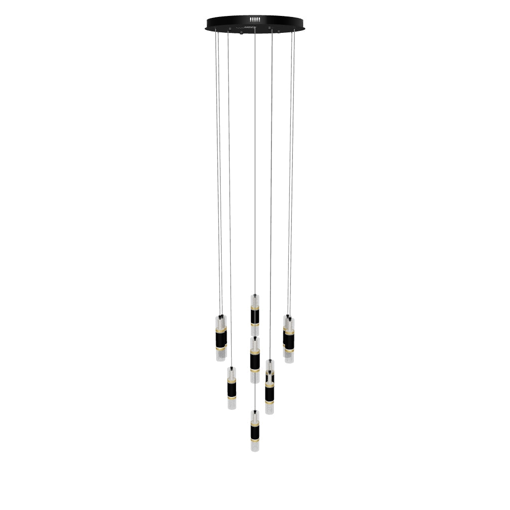 LÁMPARA COLGANTE PREMIUM BAHAMAS BLACK AND GOLD LED + CONTROL REMOTO