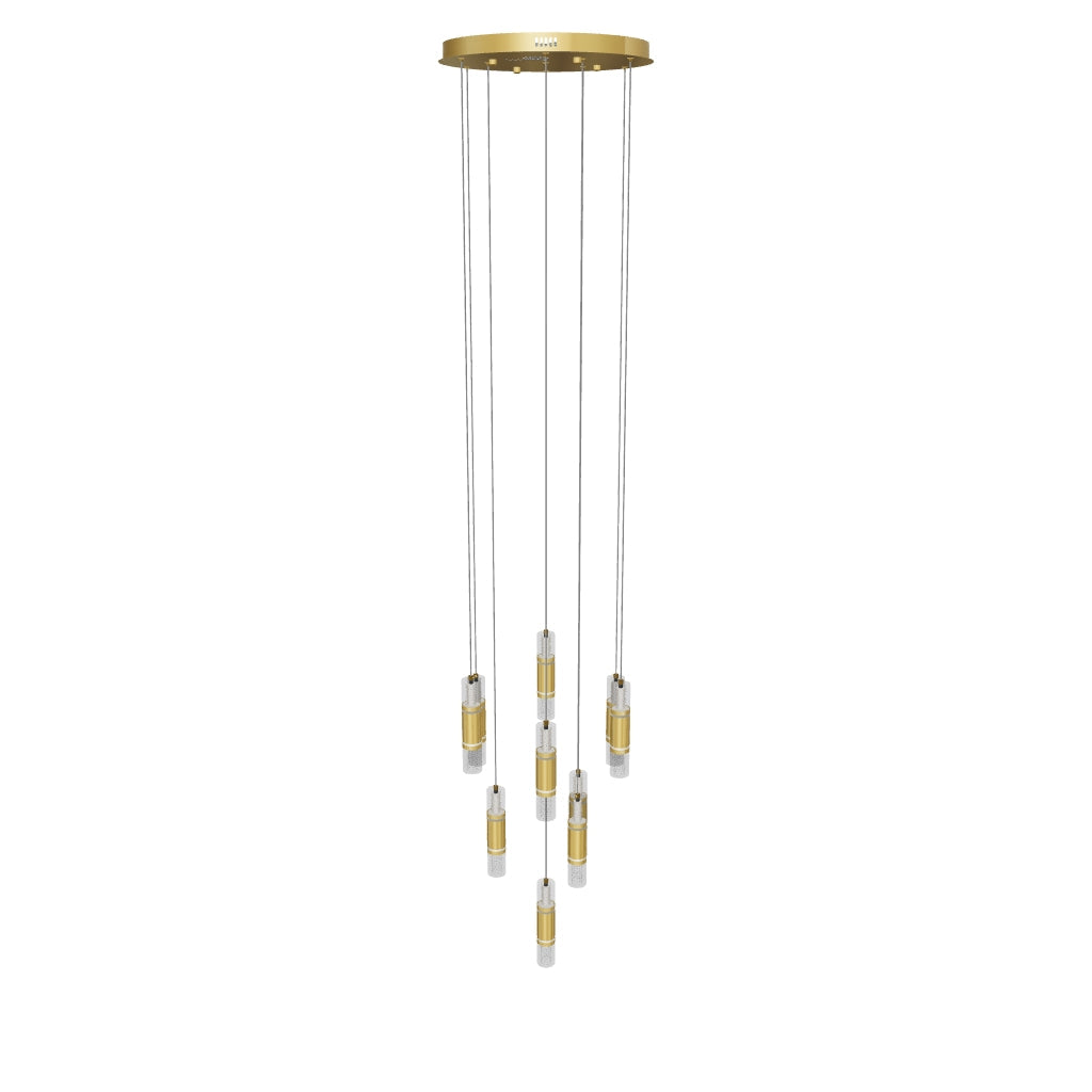 LÁMPARA COLGANTE PREMIUM BAHAMAS GOLD LED + CONTROL REMOTO
