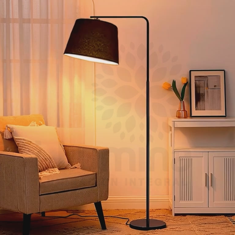 LÁMPARA DE PIE DAMARIS BLACK LED - SIN FOCO