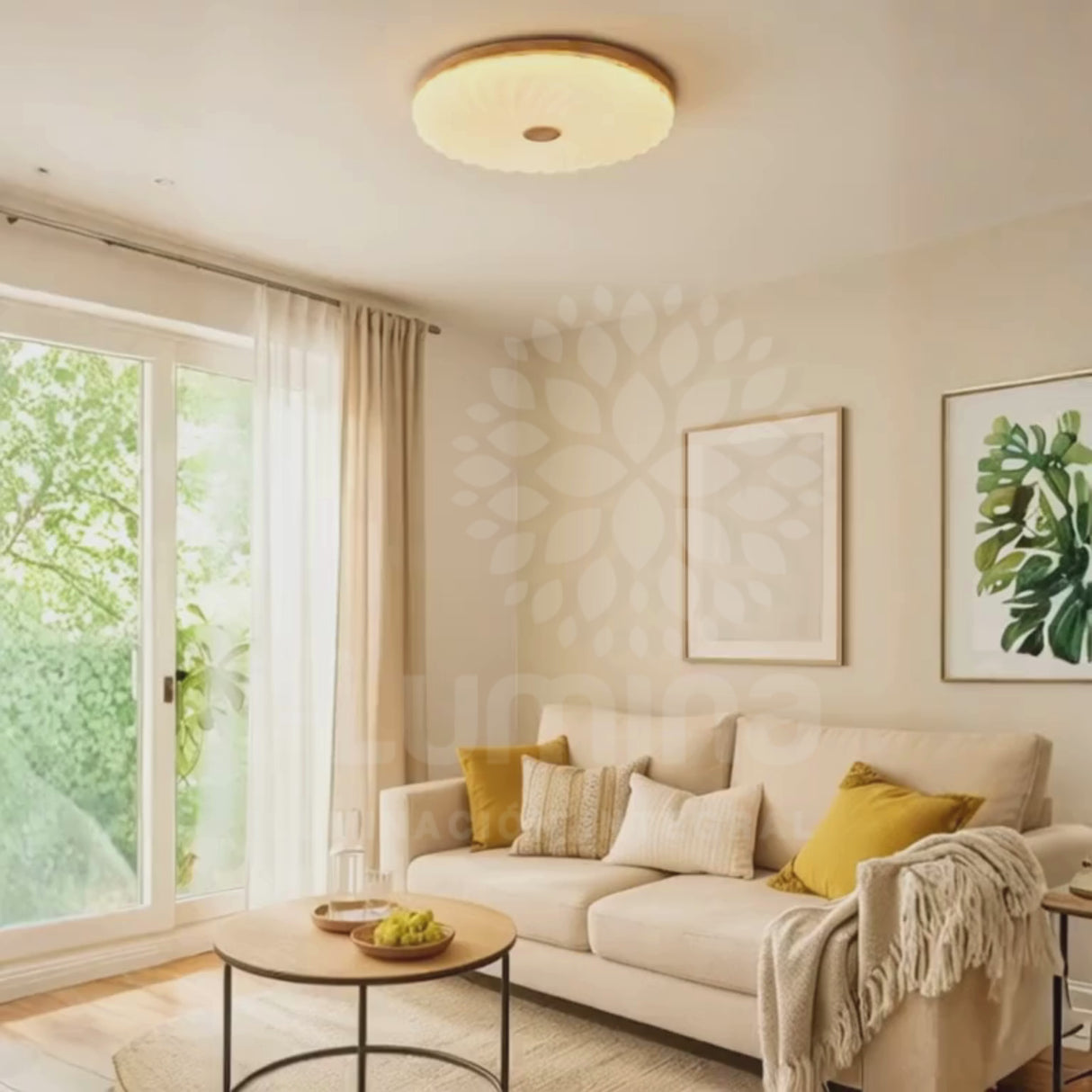 LÁMPARA DE TECHO NOVA WOOD LED 24W + CONTROL REMOTO