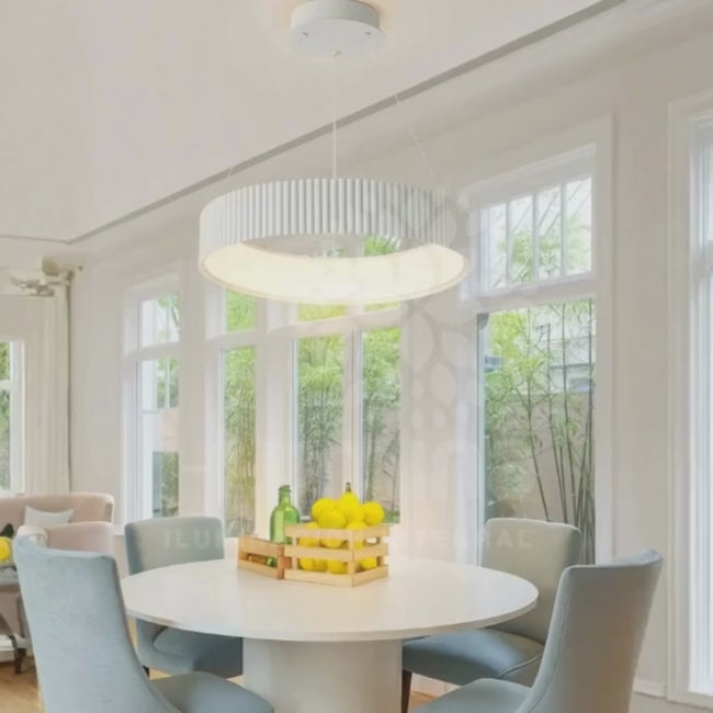 LÁMPARA COLGANTE BARBARA LED WHITE 56W  + CONTROL REMOTO