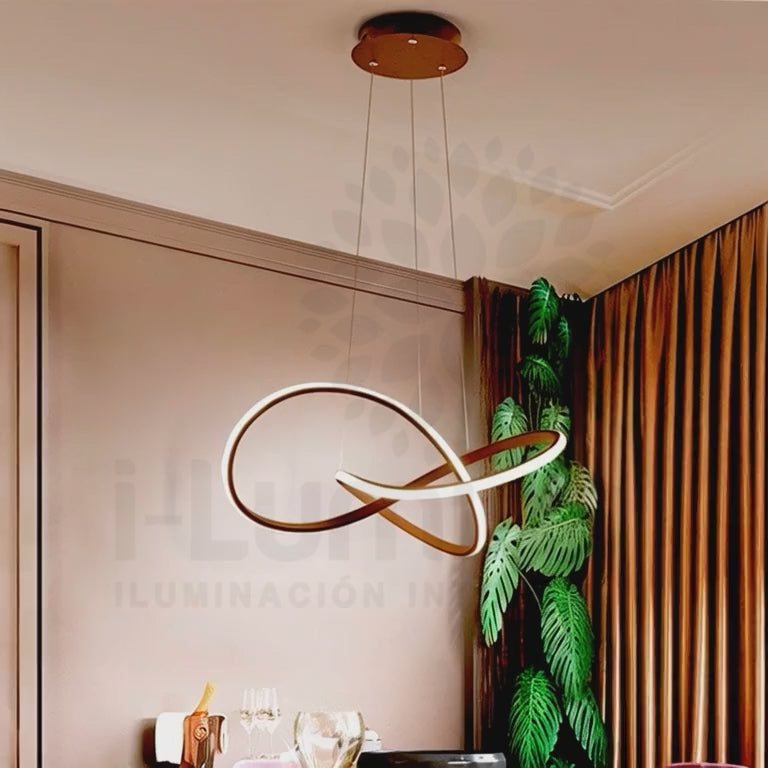 LÁMPARA COLGANTE INDIANA COFFEE + CONTROL REMOTO LED