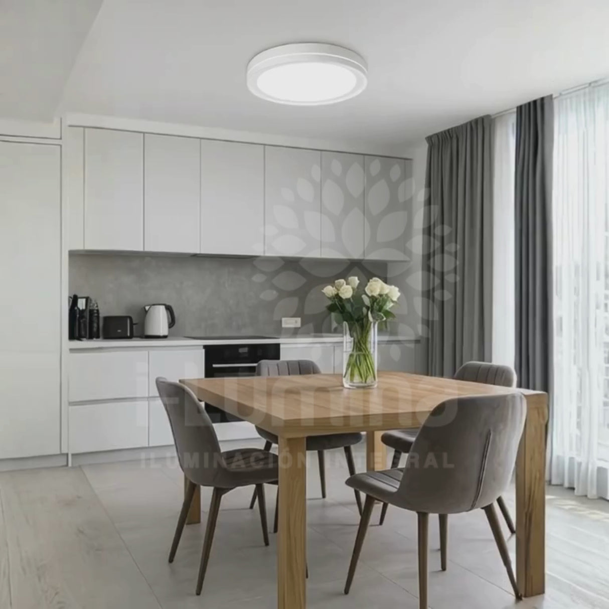 LÁMPARA DE TECHO LUCIANA LED WHITE 30W + CONTROL REMOTO