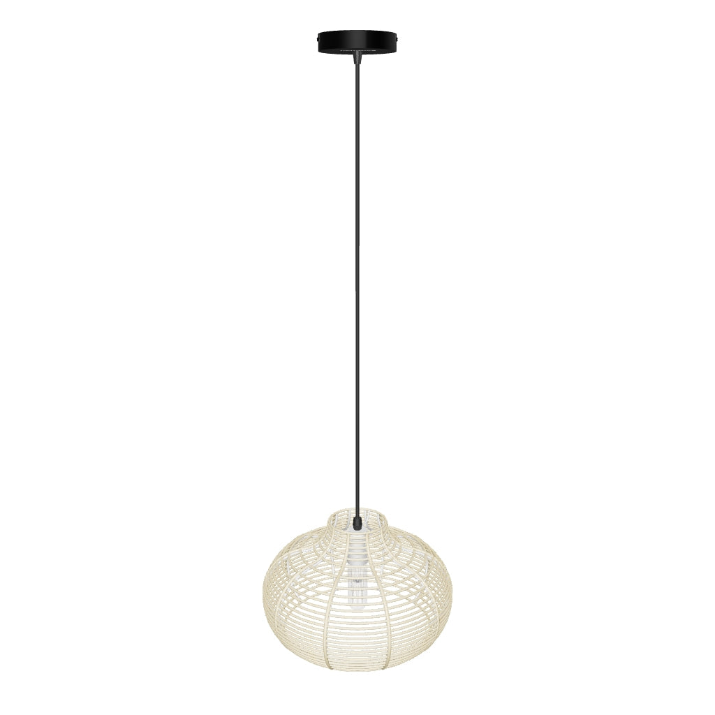 LÁMPARA COLGANTE DE RATTAN NATURAL BRIANNA E27