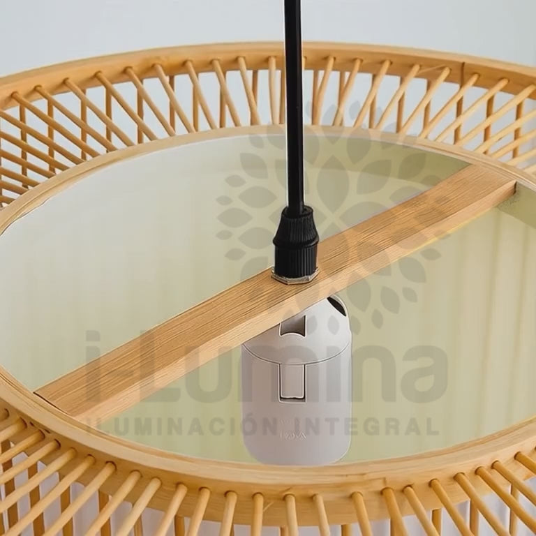 LÁMPARA COLGANTE BAMBÚ NATURAL CIELO - SIN FOCO
