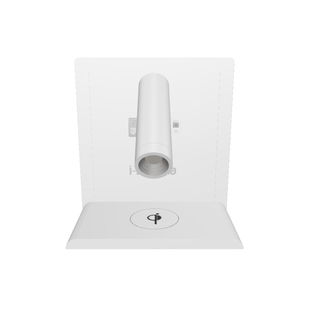LÁMPARA DE PARED INTERIOR GABRIELA LED 12W + LUZ CÁLIDA DE LECTURA LED 3W + CARGADOR USB - TIPO C PARA IPHONE Y ANDROID  Y CARGADOR INALÁMBRICO WIRELESS
