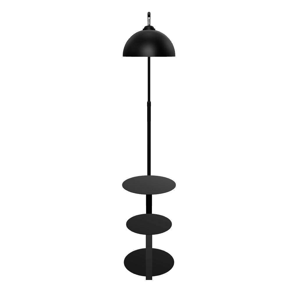 LÁMPARA DE PIE PASQUALINA BLACK LED CON MESA / SIN FOCO