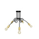 LÁMPARA DE TECHO LUANA 5 BLACK AND GOLD + FOCO LED G95 ÁMBAR 4W LUZ CÁLIDA