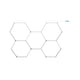 LÁMPARA HEXAGONAL LED ADOSABLE A TECHO/PARED TIPO PANAL "H" - KIT COMPLETO 05 HEXAGONALES (44.5 CM) LUZ RGB