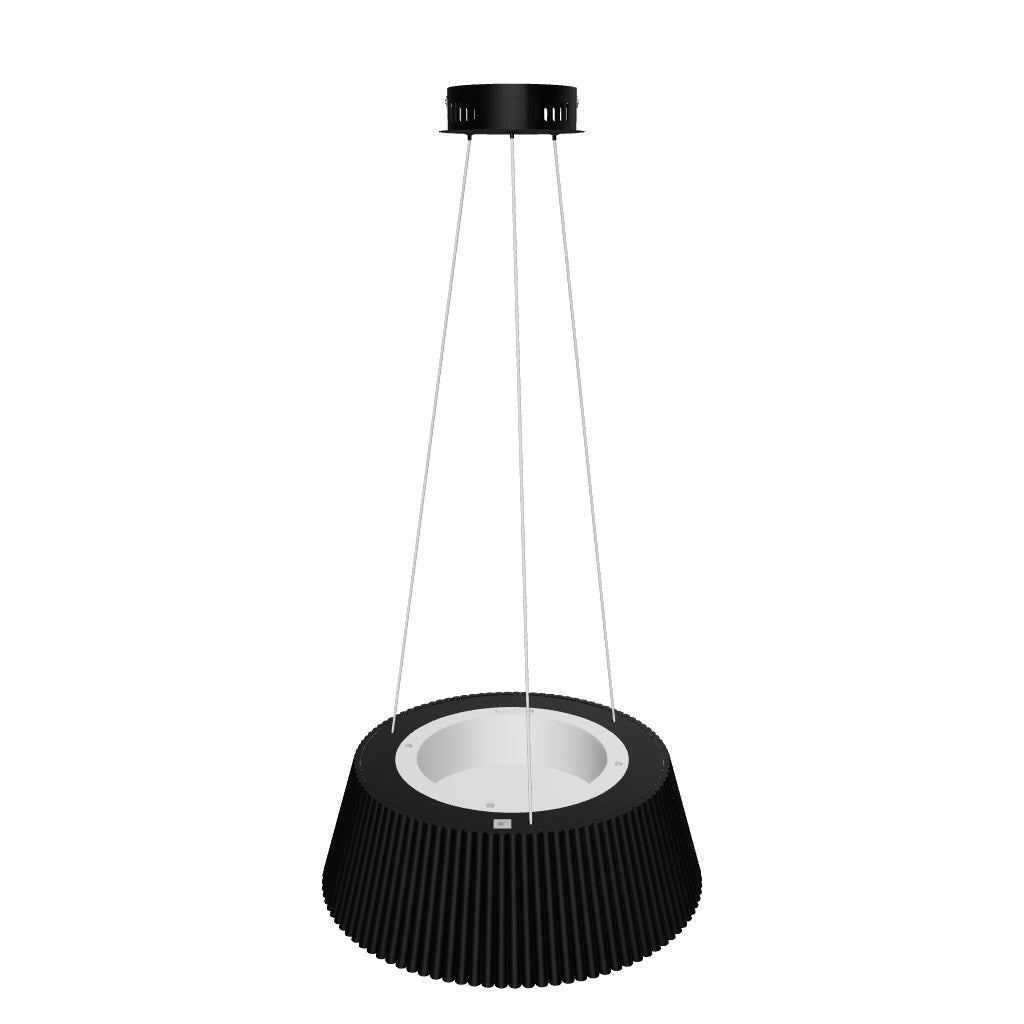 LÁMPARA COLGANTE ZELENSKA BLACK LED + CONTROL REMOTO