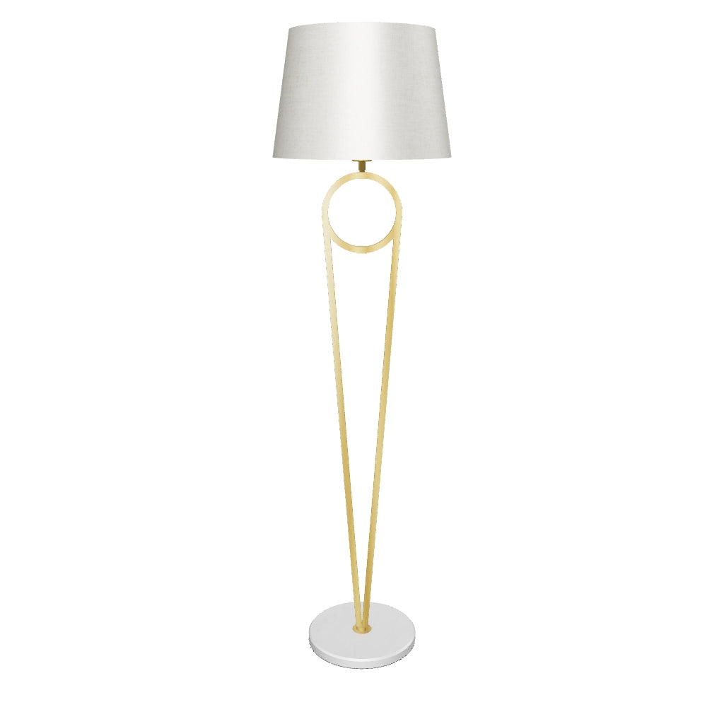 LÁMPARA DE PIE OLINDA GOLD AND WHITE - SIN FOCO