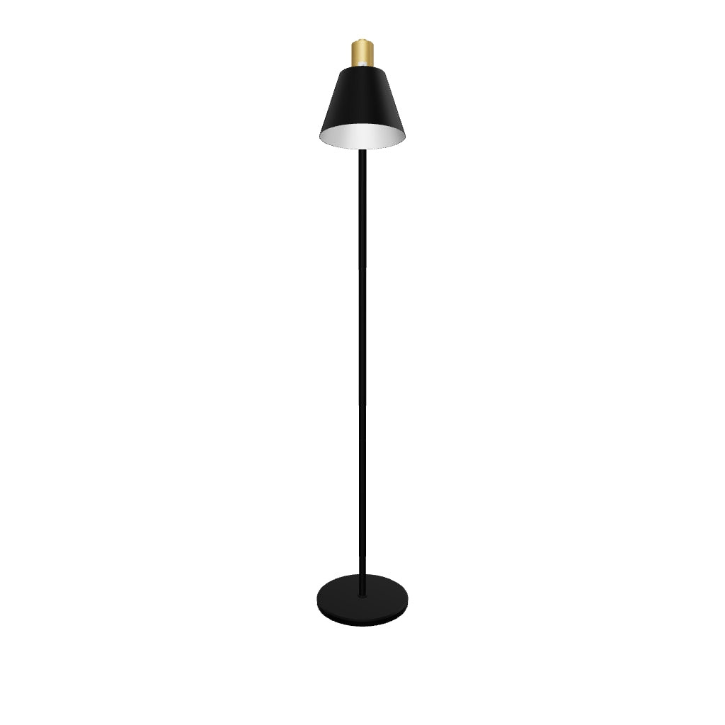 LÁMPARA DE PIE BONNIE BLACK AND GOLD LED