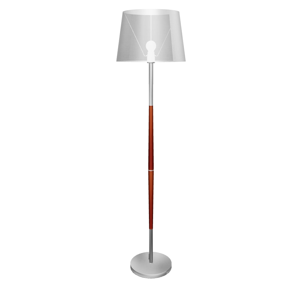 LÁMPARA DE PIE LUNA SILVER CEDRO LED