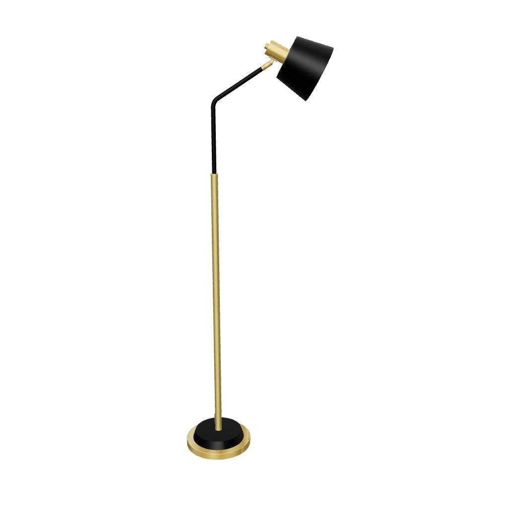 LÁMPARA DE PIE LUXIANA BLACK AND GOLD LED - SIN FOCO