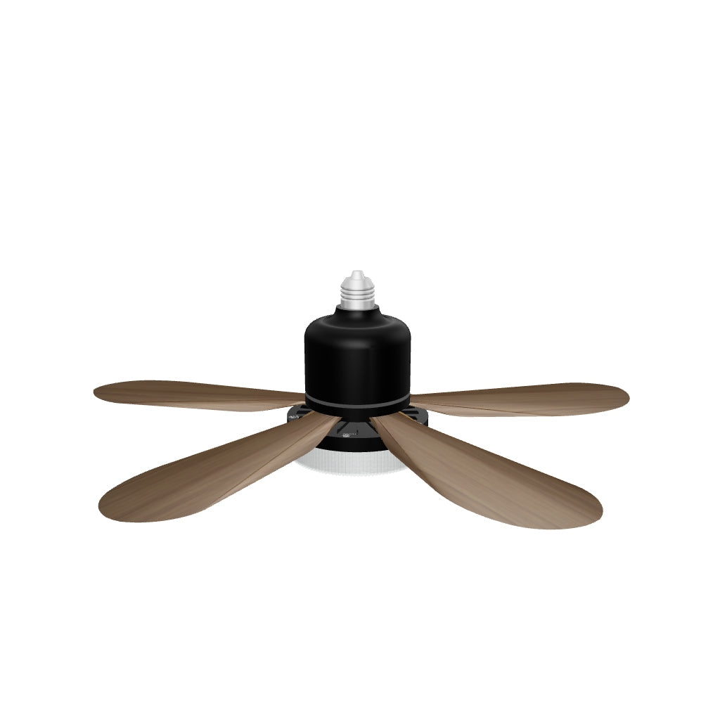 FOCO VENTILADOR LED AIR-5 MASTER COOL BLACK AND WOOD 18W + CONTROL REMOTO