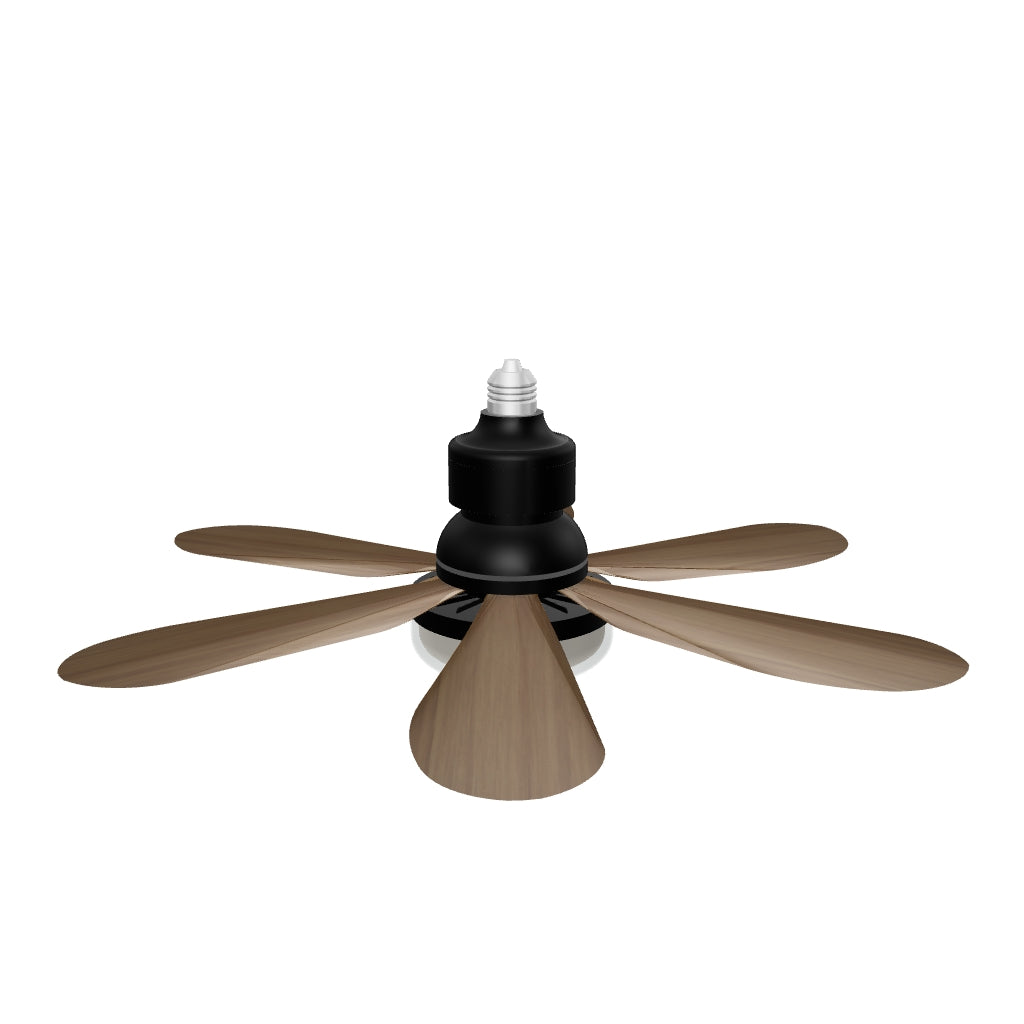 FOCO VENTILADOR LED AIR-6 MASTER COOL BLACK AND WOOD 18W + CONTROL REMOTO