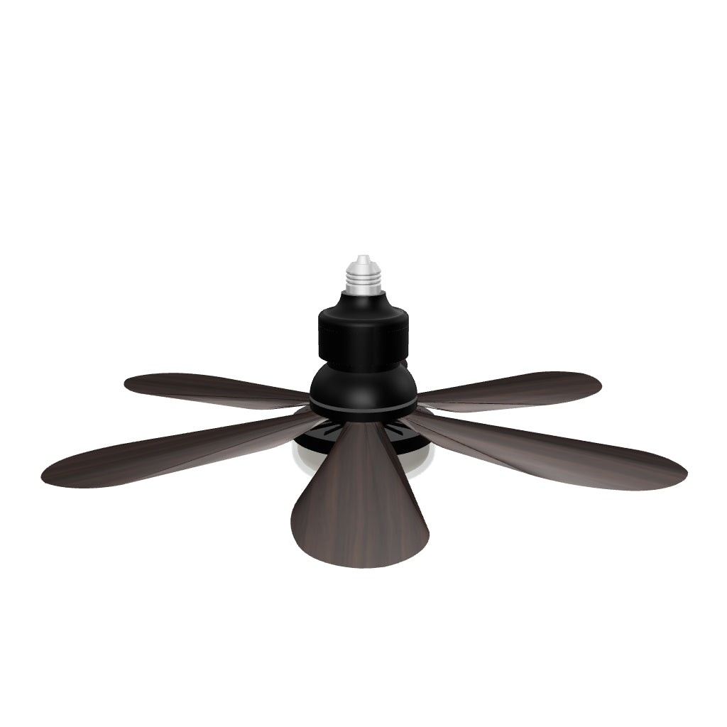 FOCO VENTILADOR LED AIR-6 MASTER COOL BLACK AND NOGAL 18W + CONTROL REMOTO