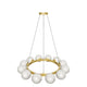 LÁMPARA COLGANTE DE TECHO COLLIER 12 GOLD - SIN FOCOS