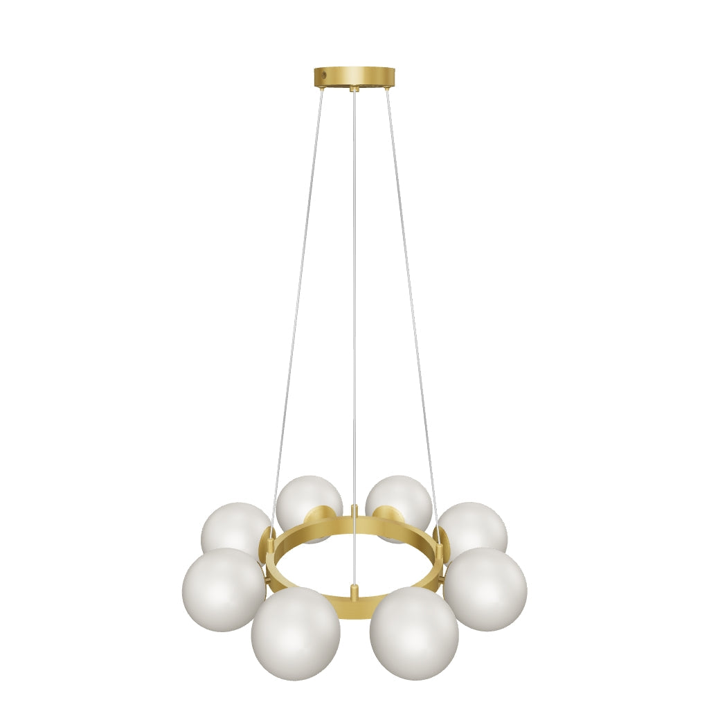 LÁMPARA COLGANTE DE TECHO COLLIER 8 GOLD - SIN FOCOS