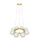 LÁMPARA COLGANTE DE TECHO COLLIER 8 GOLD - SIN FOCOS