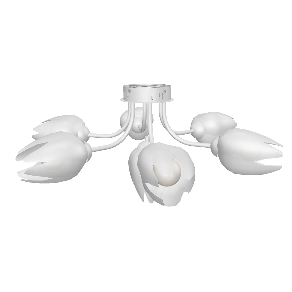 LÁMPARA DE TECHO SPUTNIK TULIPA BLOOM WHITE - SIN FOCOS