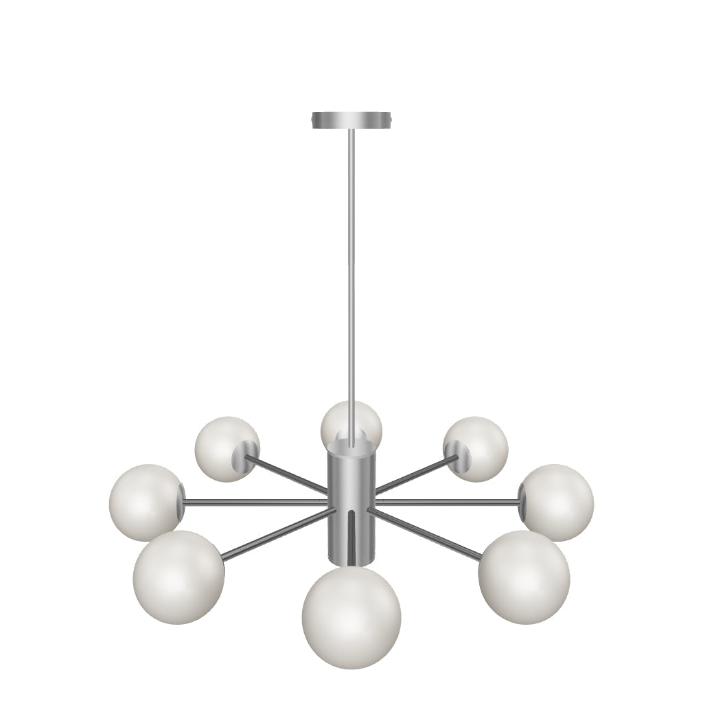 LÁMPARA DE TECHO SPUTNIK ATOMIC CHROME SILVER - SIN FOCOS
