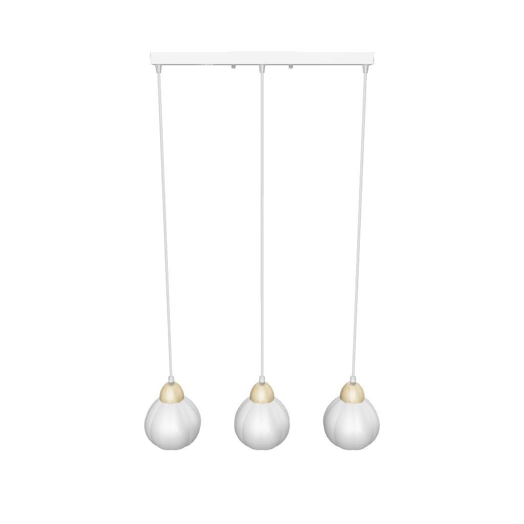 LÁMPARA COLGANTE LOTO WHITE AND WOOD - SIN FOCO