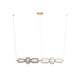 LÁMPARA COLGANTE LED PEBBLE LINE WHITE AND GOLD + CONTROL REMOTO